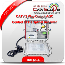 Professional Supplier High Performance CATV 2way Output Agc Control FTTH Optical Receiver